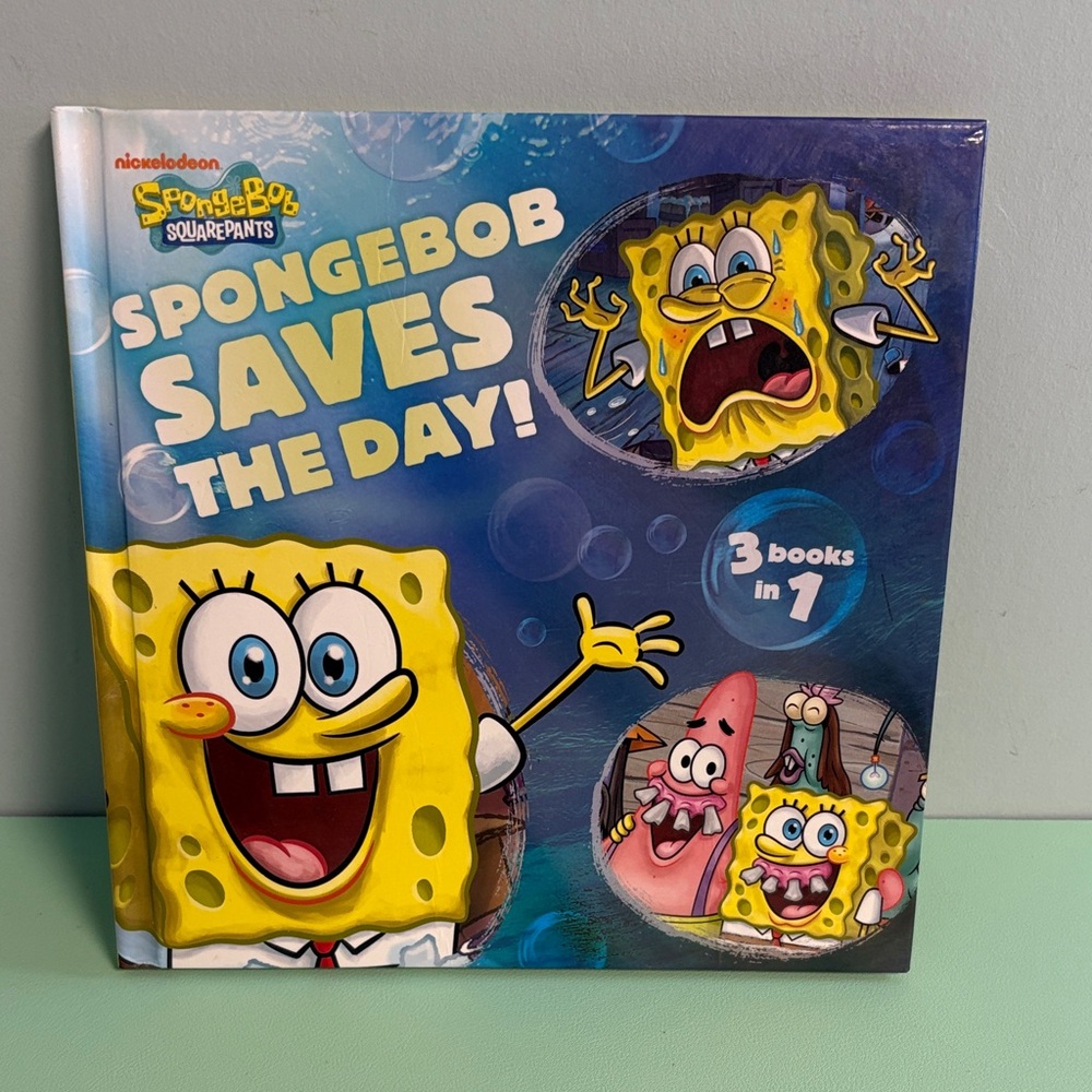 Nickelodeon SpongeBob Saves The Day 3 Books in 1, Kid Book, Reading Age 8+